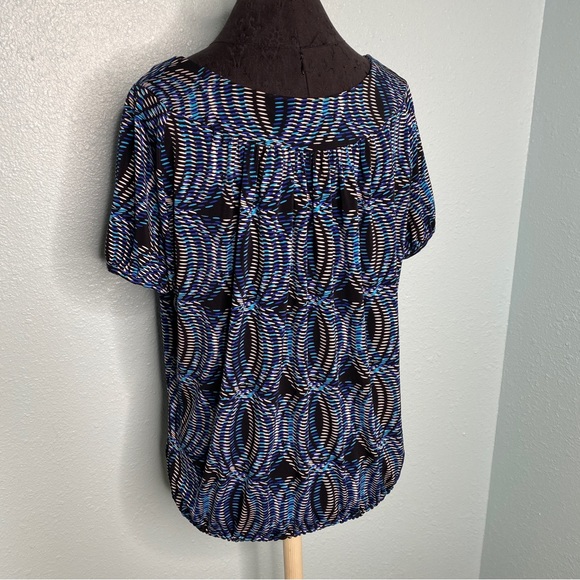 Worthington Black Blue Blouse - Picture 3 of 7